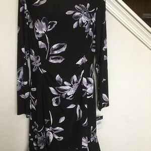 NWT- Chaps Women's Dress Black & White- L